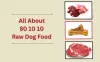 What is 80 10 10 raw dog food and what to add In?